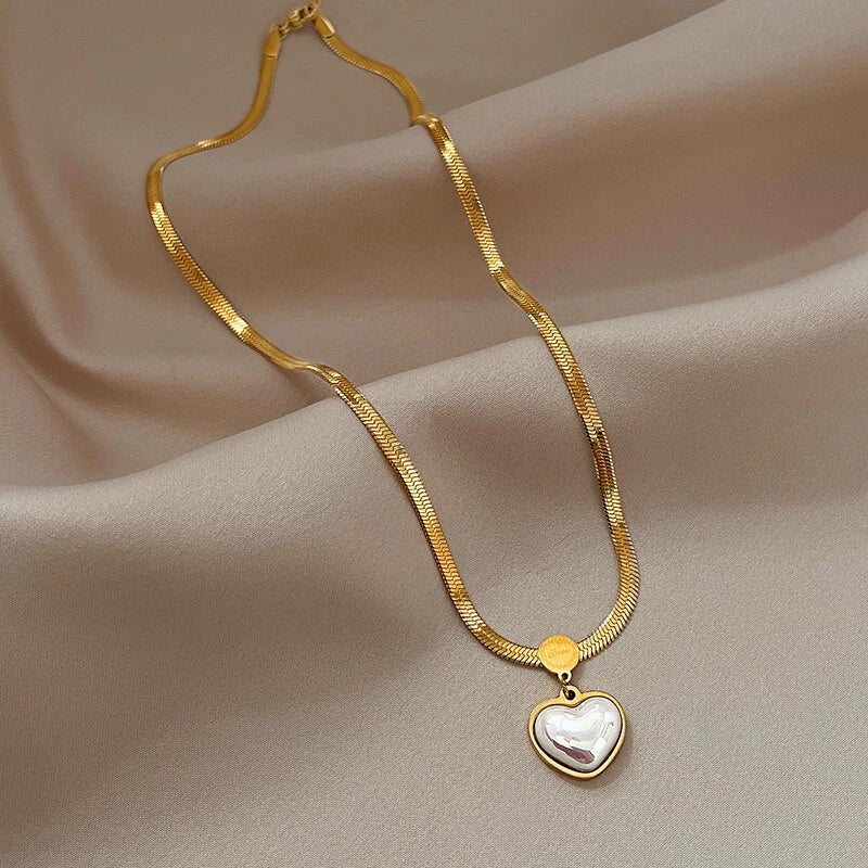 Collar Corazón de Perla