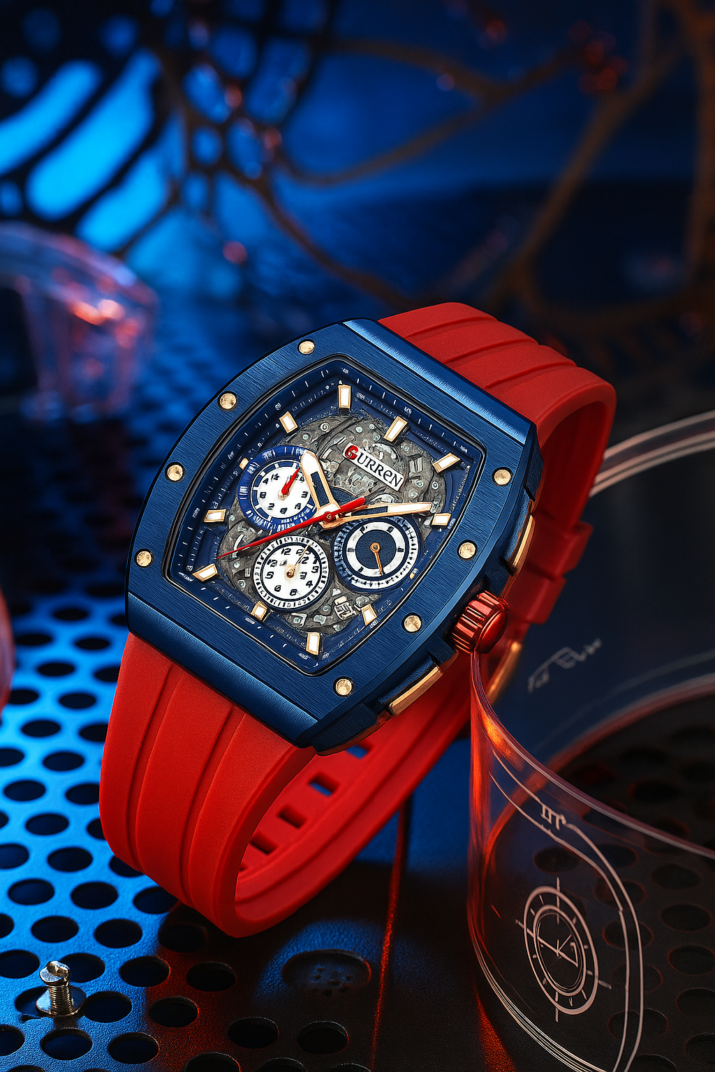 Reloj Curren 8442 Silicona crono funcion