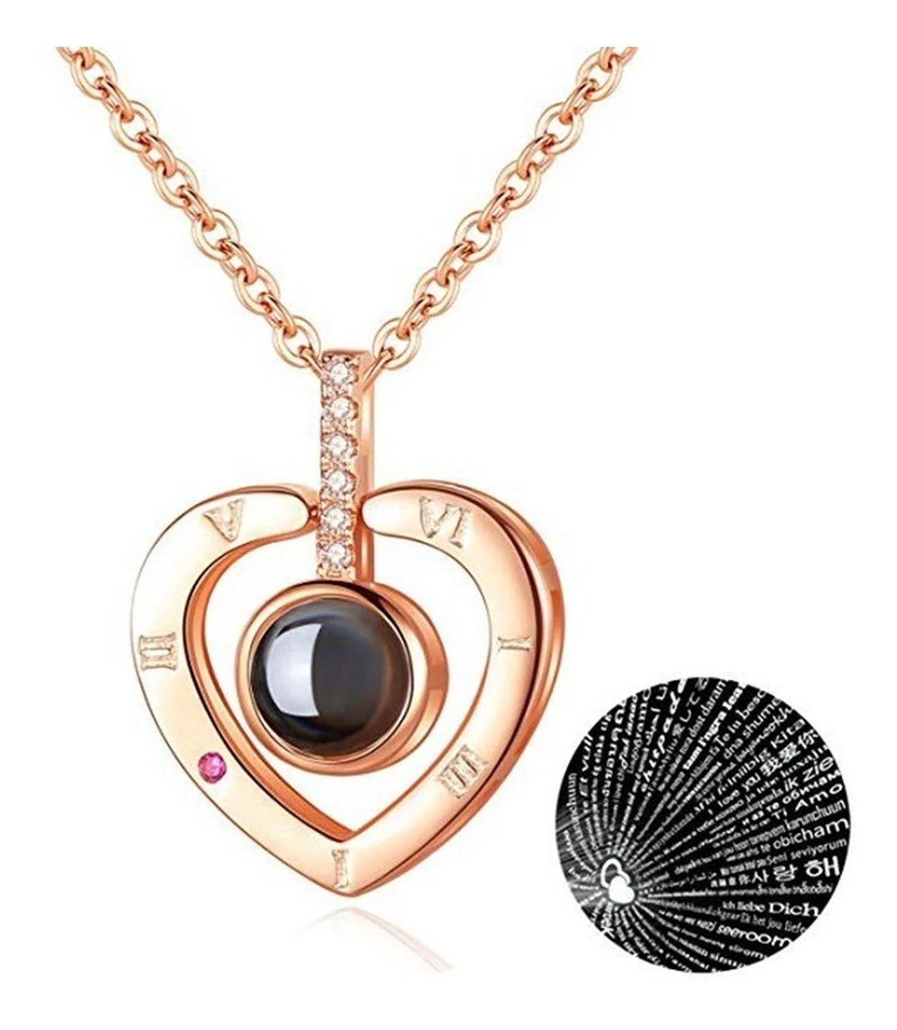 Collar Te amo Corazon +CajaREGALO