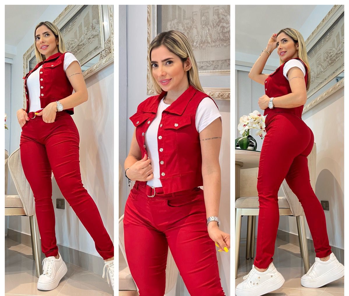 CONJUNTO PARA DAMA CHALECO 1856