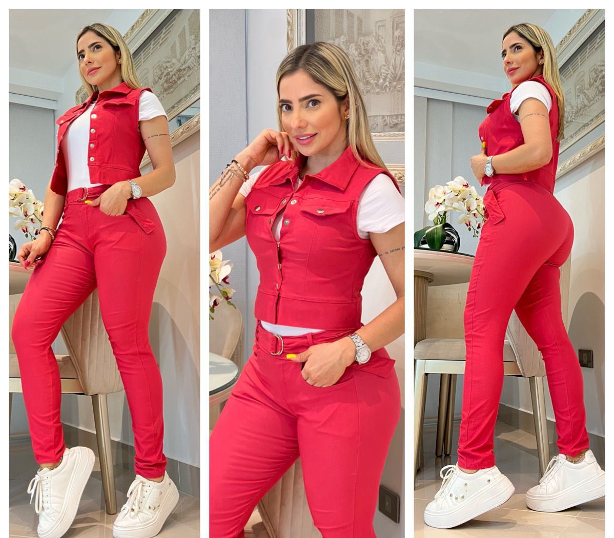 CONJUNTO PARA DAMA CHALECO 1856