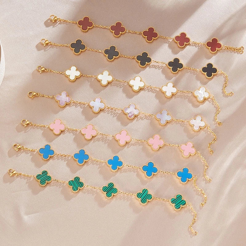 Pulsera de la Suerte con Trébol 🍀 + Caja de Regalo